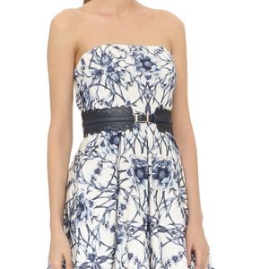 NWT Marchesa Notte strapless dress with belt sz 8